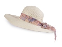  Női nyári szalma kalap - Ecru 